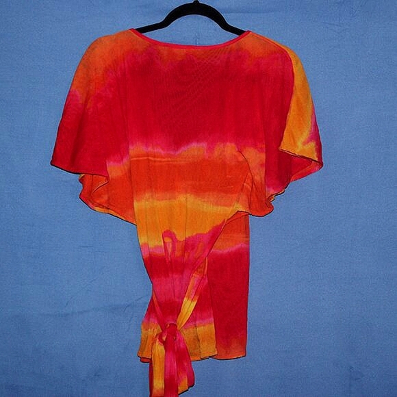 Express Tie Dye Wrap Top M - Picture 5 of 6